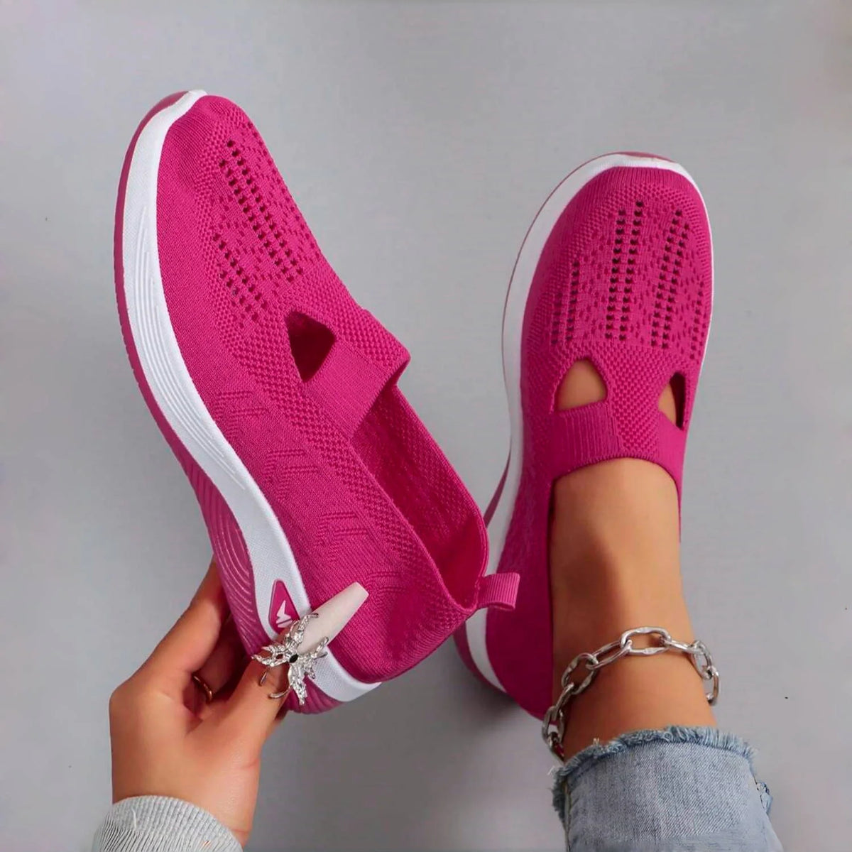 🔥 Promotion 🔥- Women's comfortable breathable knitted sneakers