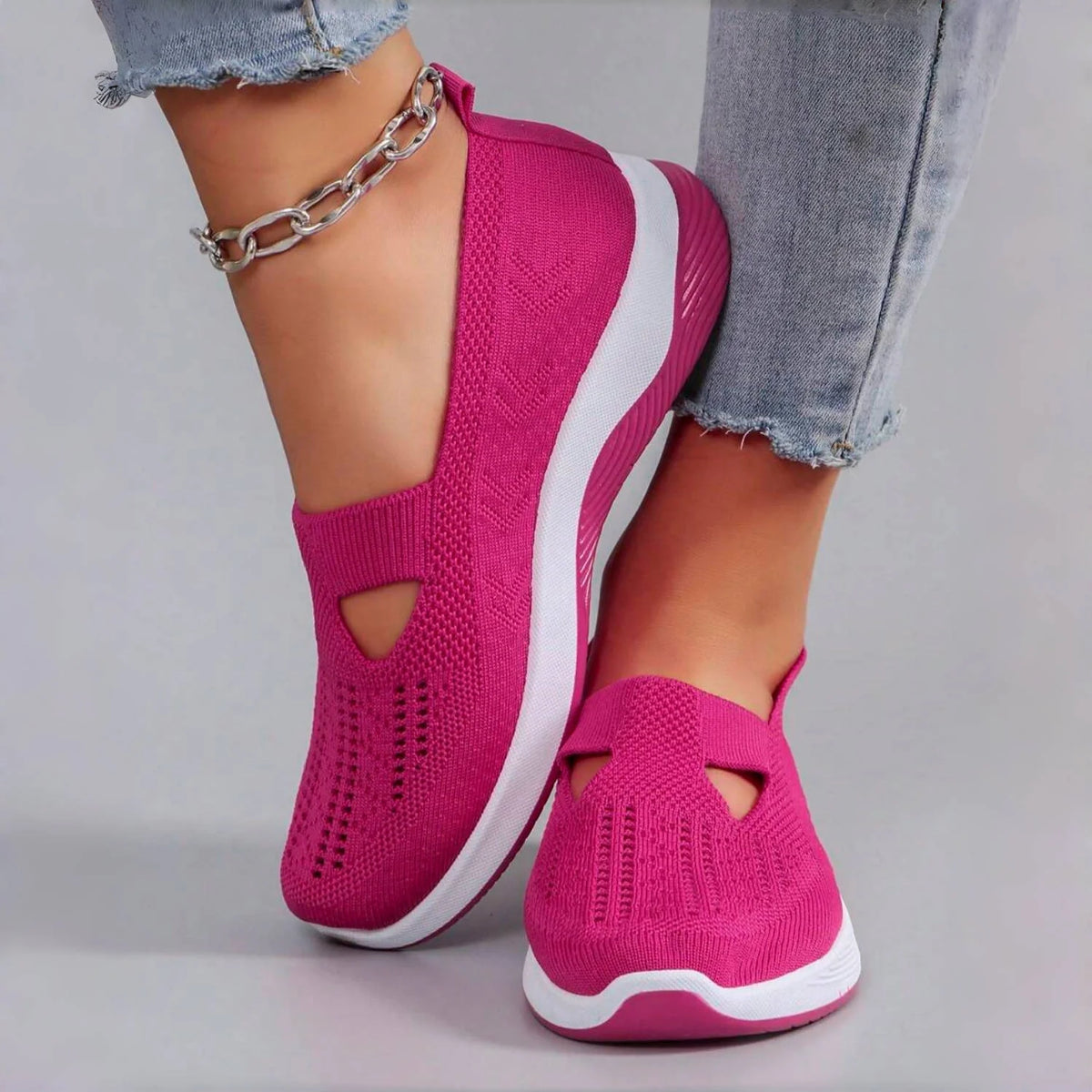🔥 Promotion 🔥- Women's comfortable breathable knitted sneakers